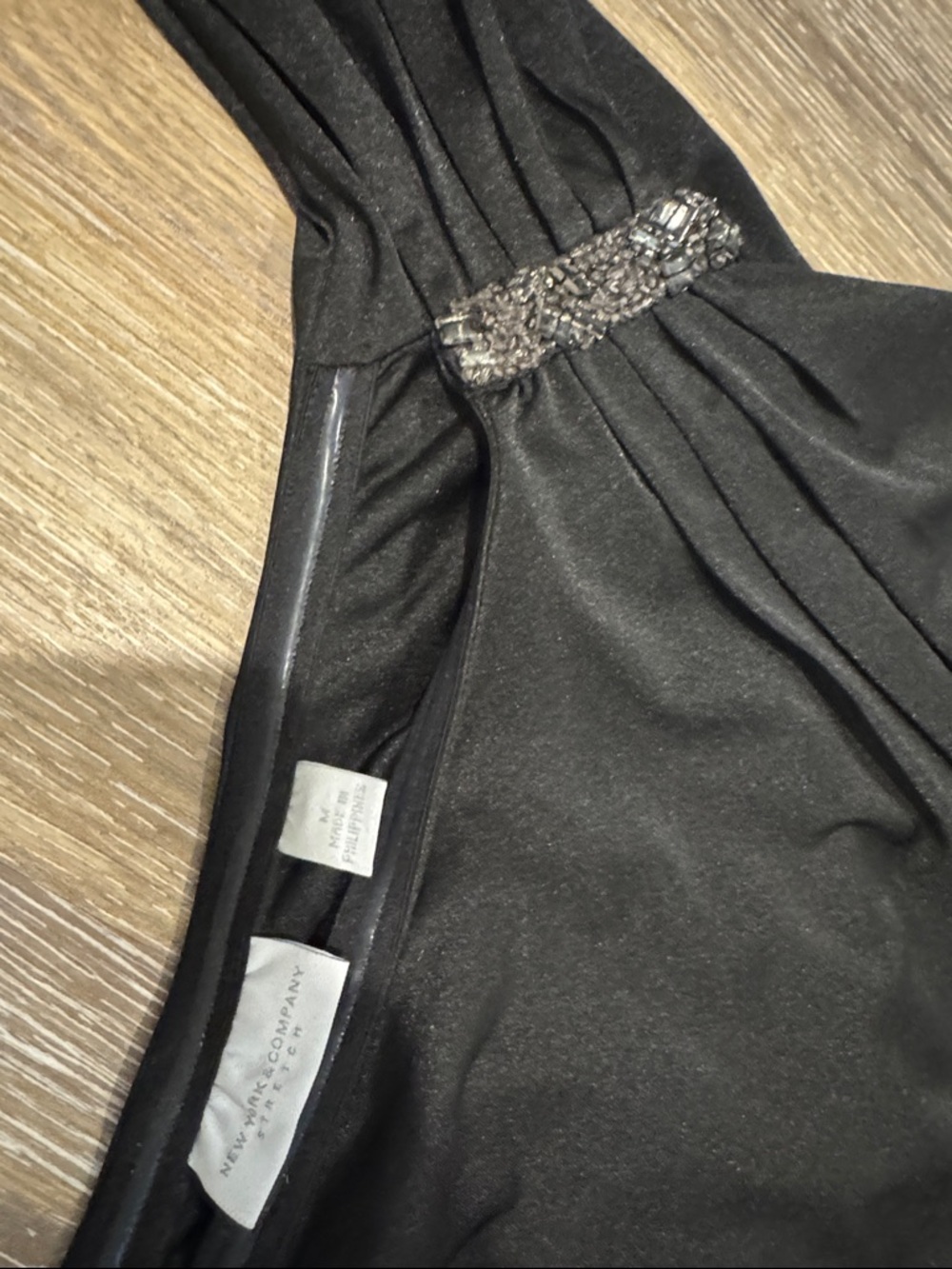 NYCO Black One-Shoulder Evening Dress - Picture 2 of 2